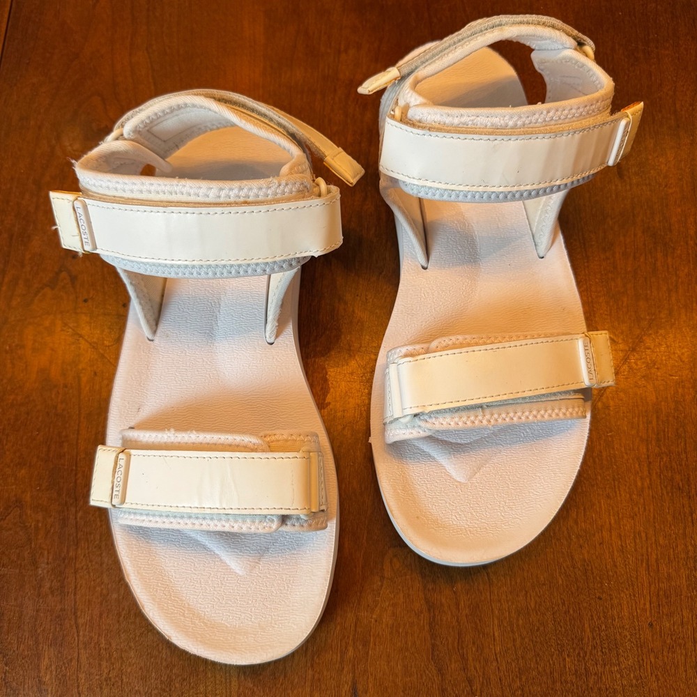 Lacoste Sandals Womens 7 White Suruga 0921 2 CFA Sport Platform 7-41CFA0036